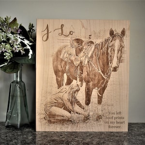 Pet Loss Photo Engraved Gift For Horse, Dog, Cat, and More