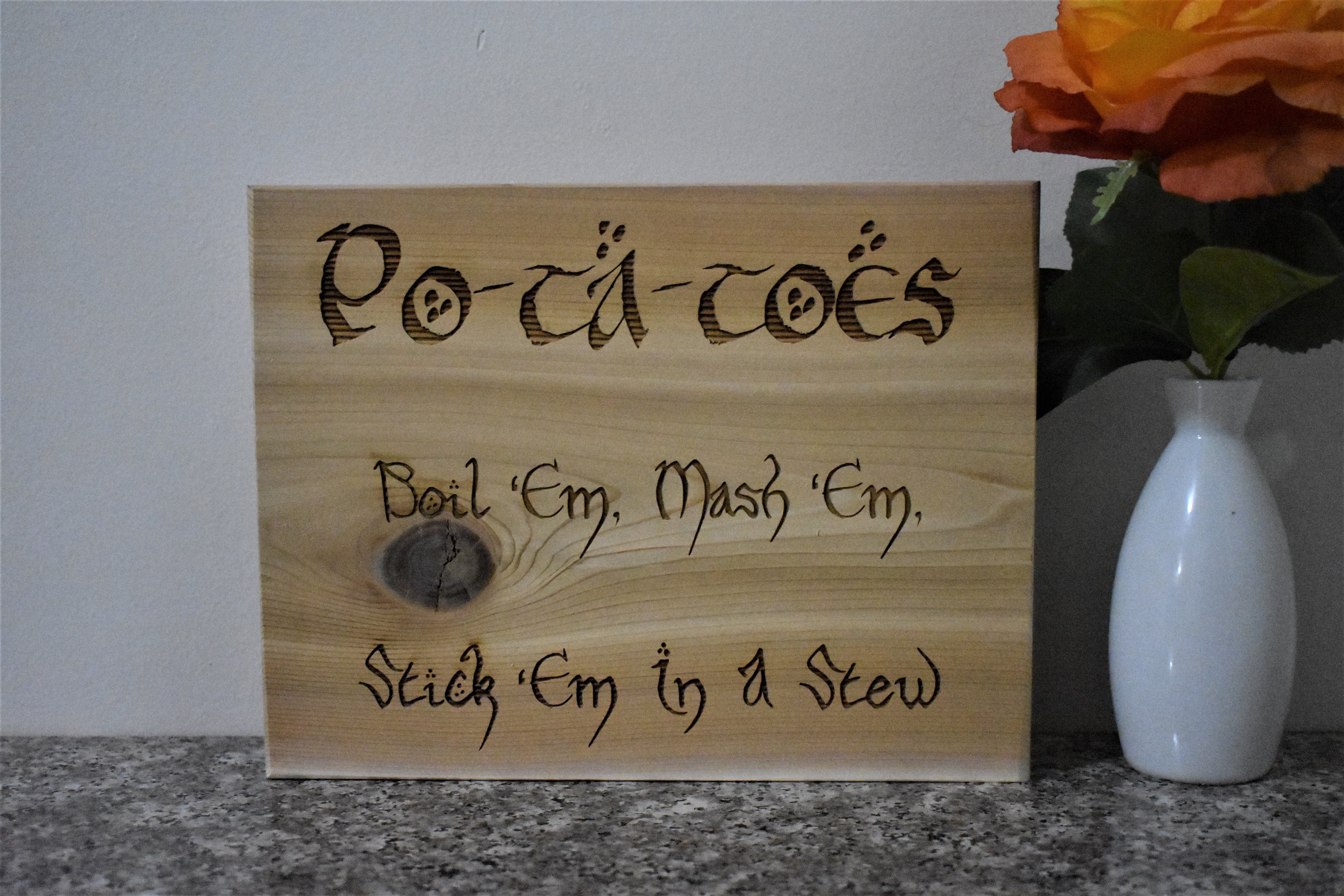 Lord of the Rings Sign Potatoes Sign From LOTR Boil Em Mash Etsy
