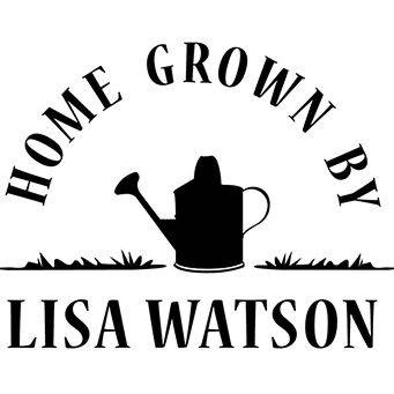 Custom Home Grown By Stamp Watering Can Rubber Stamp Stamps Etsy