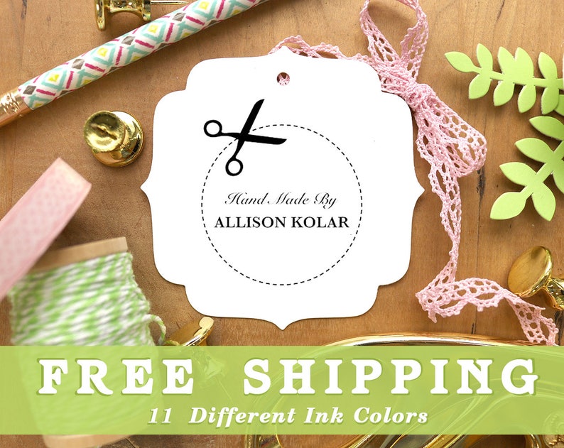 Crafting Stamps Custom Handmade By Stamp Personalized Scissors Hand Made By Stamp Free Shipping Wood Engraved or Self-Inking Stamp Style