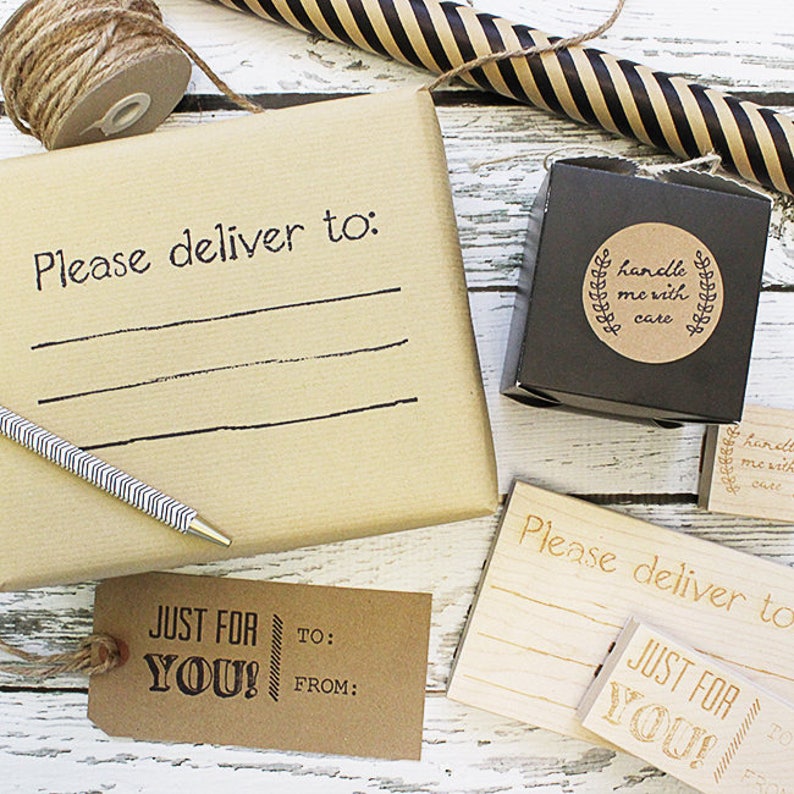 Please Deliever To Rubber Stamp Address Stamp Delivery Stamp Packaging Stamp Snail Mail Stamp Please Deliver To Stamp Happy Mail Stamp