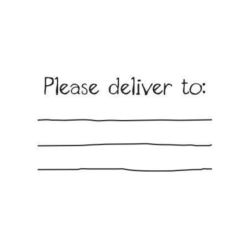 Please Deliever To Rubber Stamp Address Stamp Delivery Stamp Packaging Stamp Snail Mail Stamp Please Deliver To Stamp Happy Mail Stamp