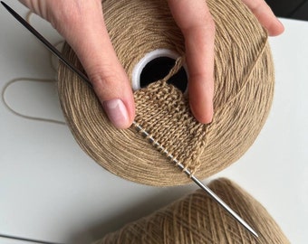 100% merino wool yarn Italy – extra fine baby merino yarn cone – Luxury Selection knitting yarn – per 100g/3.53oz