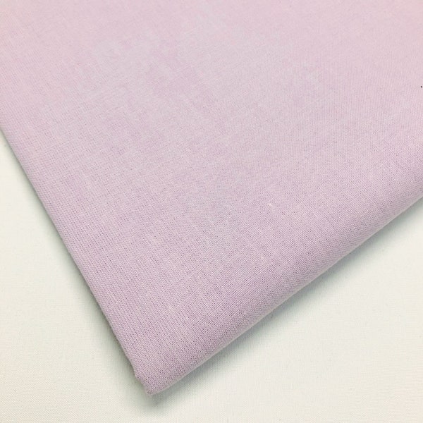 100% Pure Cotton Lilac Solid Plain Coloured Craft Fabric 150cm wide