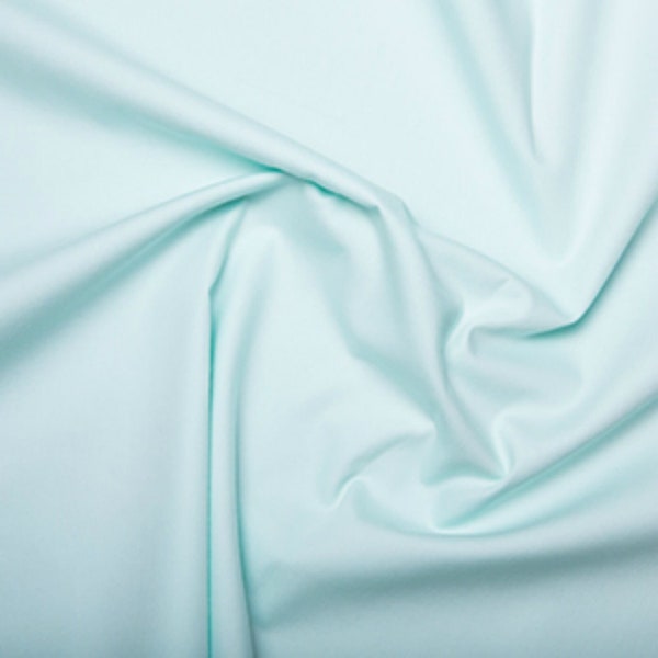 Rose & Hubble Plain 100% Cotton Poplin Fabric Sold By The Metre ( MINT-GREEN )