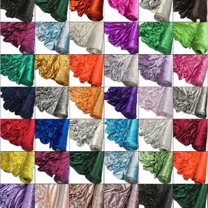 Crushed Velvet Fabric Material Stretch Velour 150cm wide sold by the metre - Velvet for Upholstery, Curtains, Tablecloth, Costumes