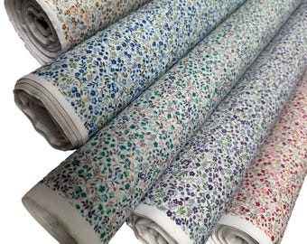 Superior Polycotton Digital Print Ditsy Tiny Floral Mix Fabric 114cm Wide