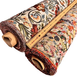 Tecido de estofamento rico em algodão com tapeçaria floral de luxo de 55" de largura