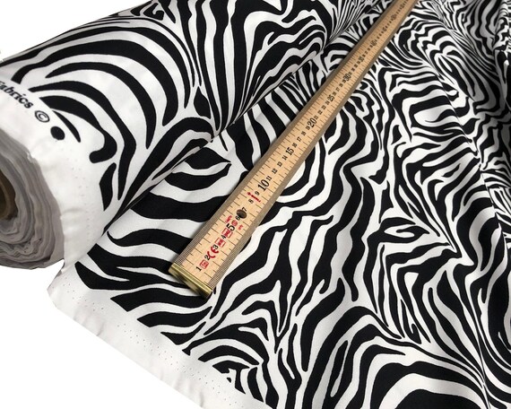 100% Superior Cotton Poplin Fabric Animal Zebra Skin Print | Etsy Denmark