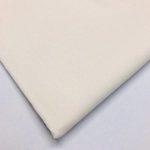 100% Pure Cotton Ivory Solid Plain Coloured Craft Fabric 150cm wide