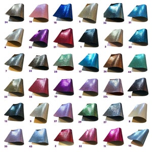 Chunky Hexagon Glitter Fabric Backed PU Leather Sheets A4 Bows Crafts Code # 012