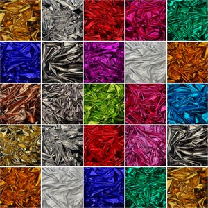 Premium Shiny Metallic Foil Stretch Fabric Fancy Dress Material 147cm wide