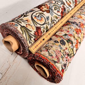 Luxury Floral Tapestry Cotton Rich Upholstery Fabric 55&quot; Wide