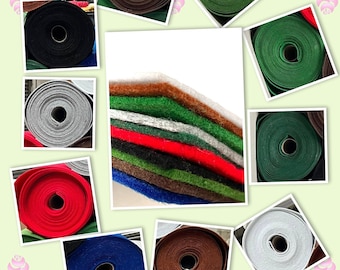 FIELTRO EXTRA GRUESO DE 3 mm - Láminas de 21 x 30 cm - Material de tela para bolsas de manualidades de color liso