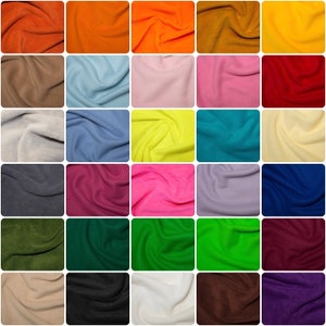 Polar Fleece Soft Anti Pill Quality Fabric, 34 Fashion Colours 150cm Wide