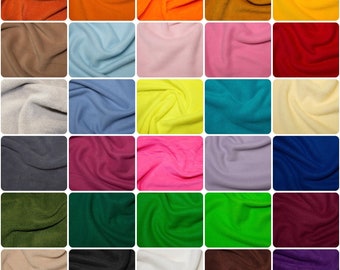 Polar Fleece Soft Anti Pill Quality Fabric, 34 Fashion Colours 150cm Wide