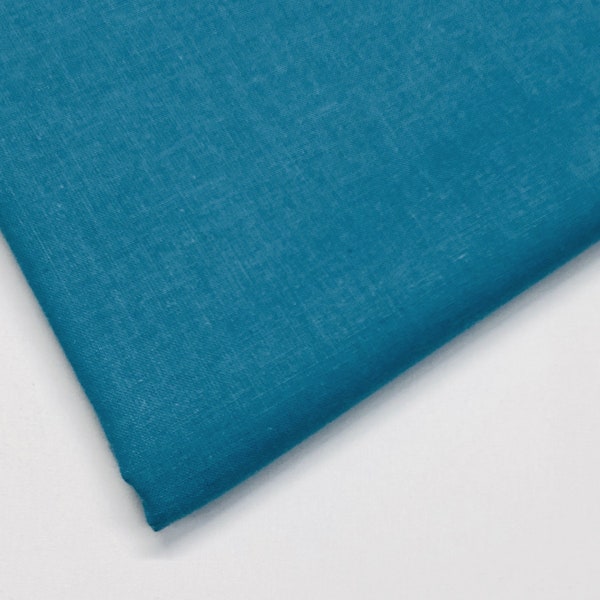 100% Pure Cotton Teal Solid Plain Coloured Craft Fabric 150cm wide