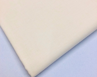 100% Pure Cotton Cream Solid Plain Coloured Craft Fabric 150cm de large