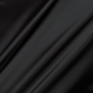 Stretch Black Satin Fabric Premium 2 Way Stretch 95% Poly 5 percent Spandex 146cm wide