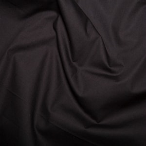Rose & Hubble Unifarbener Popeline-Stoff aus 100 % Baumwolle, Meterware (SCHWARZ)