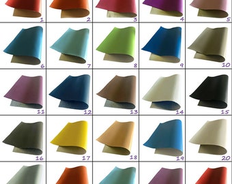 Plain Coloured Faux PU Fabric Backed Leather Sheets A4 Bows Crafts Code # 374