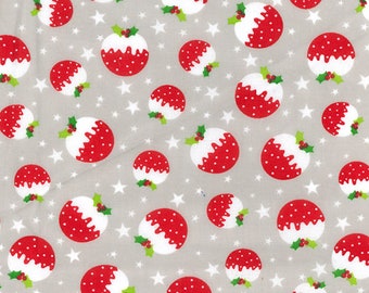 Christmas Polycotton Fabric - Eighty Patterns - Sold per