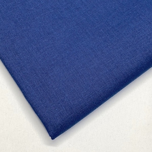 100% Pure Cotton Royal Blue Solid Plain Coloured Craft Fabric 150cm wide