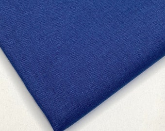 100% Pure Cotton Royal Blue Solid Plain Coloured Craft Fabric 150cm wide