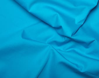 Rose & Hubble Plain 100% Cotton Poplin Fabric Sold By The Metre ( PEACOCK )