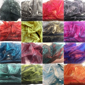Two Tone Sheer Organza Fabric Voile for Curtain Weddings Decor 145/150cm Wide