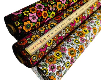 Butterfly Blossom Polycotton Fabric in 3 Different Colours * HALF METRES * 112cm wide