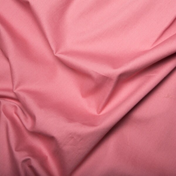 Rose & Hubble Plain 100% Cotton Poplin Fabric Sold By The Metre ( PINK )