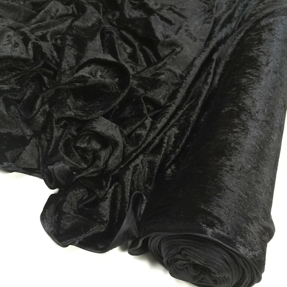 Plain CRUSH VELVET FABRIC Velour Craft Dress Decor Material 58 Meter