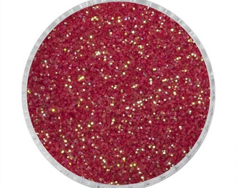 36 Iridescent Colours Fine Glitter Dust Nails Art Face Body Eye Shadow Crafts (IRIDESCENT - U.S. Red - C08)