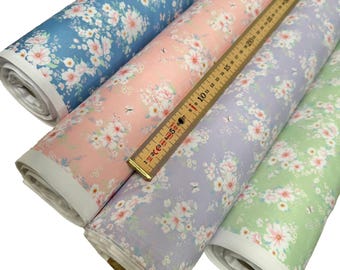 Superior Polycotton Digital Print Butterfly Floral Fabric 114cm Wide