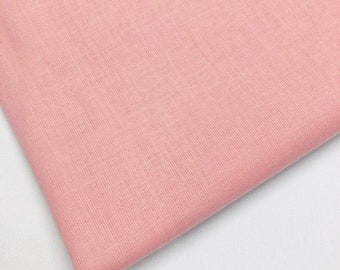 100% Pure Cotton  Baby Pink Solid Plain Coloured Craft Fabric 150cm wide