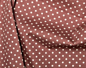 Rose & Hubble 100% Cotton Poplin Fabric - 3mm Polkadot Spot - Sold By The Metre - ( DEEP-ROSE )