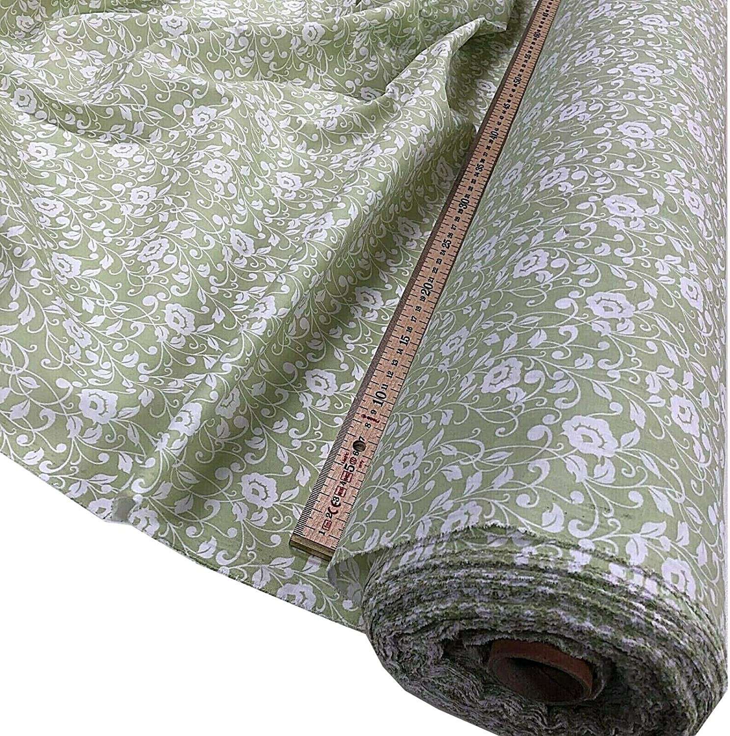 Colorful Korean Floral Poly Cotton Fabric 4 Colors by the Etsy UK