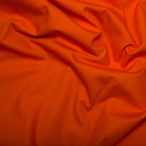 Rose & Hubble Plain 100% Cotton Poplin Fabric Sold By The Metre ( ORANGE )