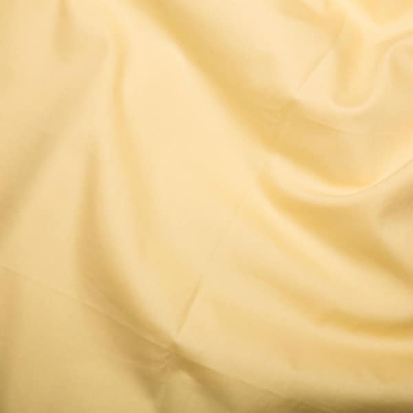 Rose & Hubble Plain 100% Cotton Poplin Fabric Sold By The Metre ( LEMON )