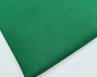 100% Pure Cotton Emerald Green Solid Plain Coloured Craft Fabric 150cm wide