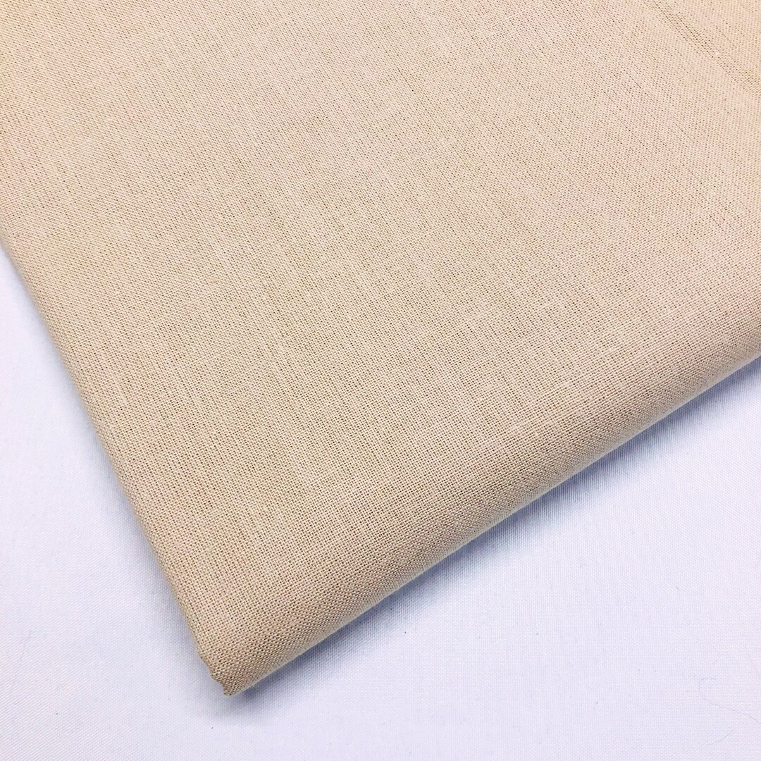 100% Pure Cotton Beige Solid Plain Coloured Craft Fabric 150cm Wide ...