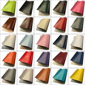 Plain Coloured Full Grain look PU Faux Leather Leatherette A4 Sheets Bows Crafts