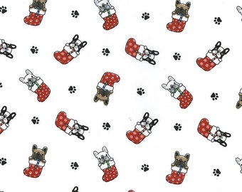 Christmas Polycotton Fabric - Eighty Patterns - Sold Per Metre 112cm wide ( FSC914 )