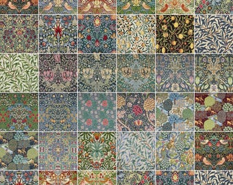 Classic William Morris Tapestry Jacquard Fabric 140cm wide
