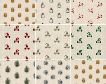 Cotton Rich Linen Look Digital CHRISTMAS ALLOVER PRINTS