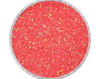 36 Iridescent Colours Fine Glitter Dust Nails Art Face Body Eye Shadow Crafts (IRIDESCENT - Flo Peach - C52)