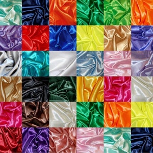 Tela de satén sedoso para vestido de boda, material de lujo liso, 150 cm