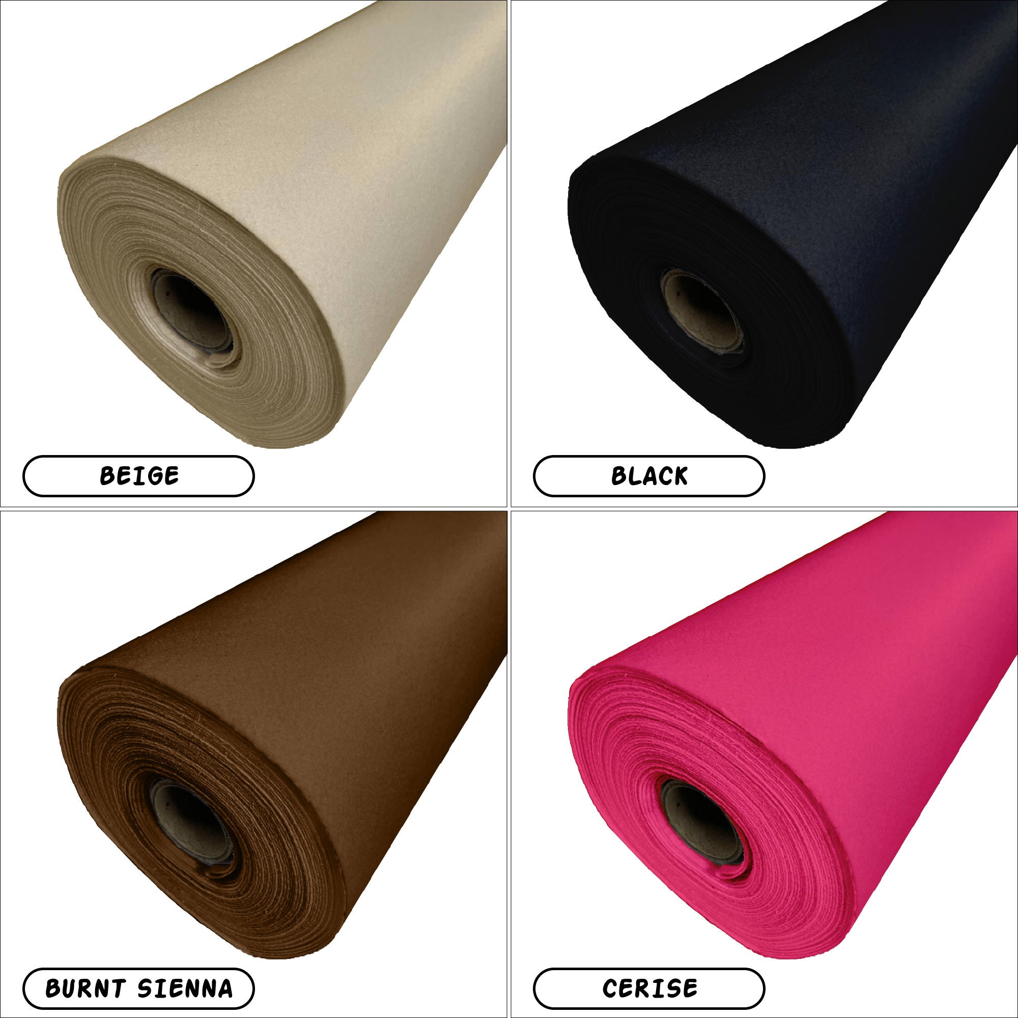 Tessuto Feltro Acrilico, Larghezza 150 Cm, Peso Medio, Colore Rosso, Ideale Per Cucito E Decorazioni Fai Da Te