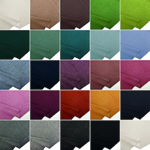 100% Boiled Wool Fabric Plain Colours – 142cm Wide – Soft & Durable Material